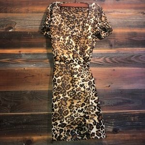 Love Culture leopard wrap dress, woman size small